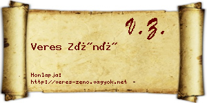 Veres Zénó névjegykártya