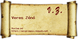 Veres Zénó névjegykártya